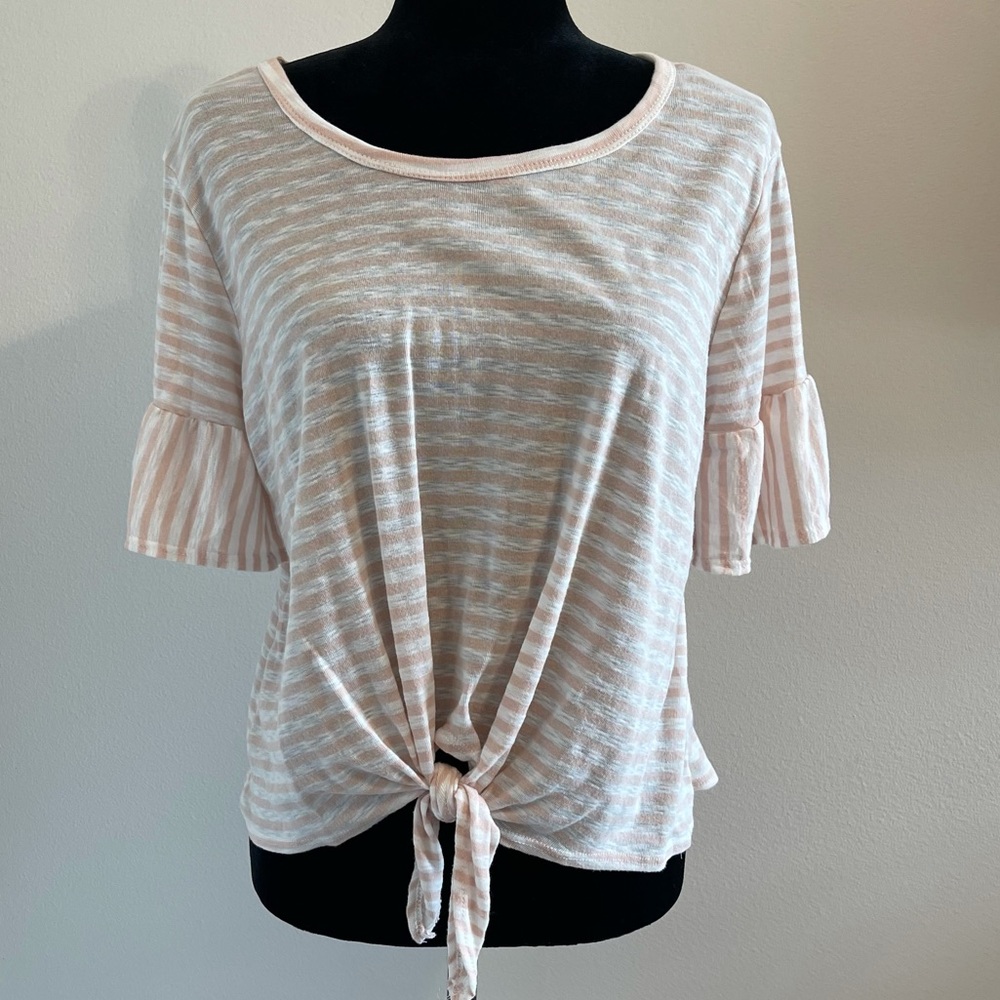 Pink/white stripe Shirt | medium